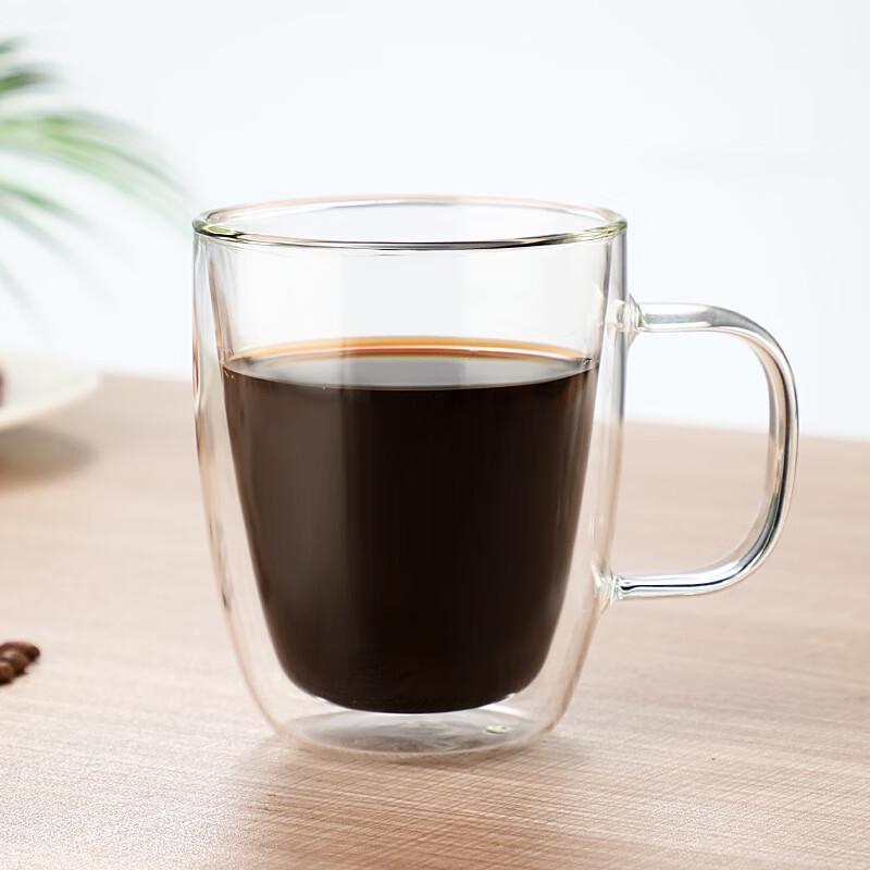 Shangqi Double-Wall Glass Mug with Handle, 350ml
