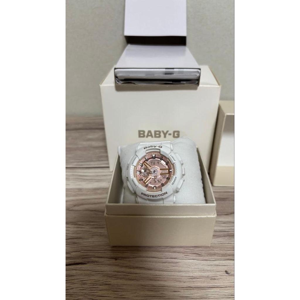 Used CASIO Baby-G White Pink Gold Watch