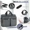 RAINSMORE Business Job Hunting Large Lightweight Fits A4 Shoulder Perfect for Business Gray Men's Bag, Bag, Capacity, 3-Way, Briefcase, 15.6-inch