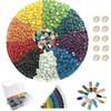 1.5lb Mosaic Tiles Assorted Iridescent Crystal Mosaic Tiles for Crafts, Glass Mosaic Pieces Set with Box 680g DIY Picture Frames Handmade Jewelry Art