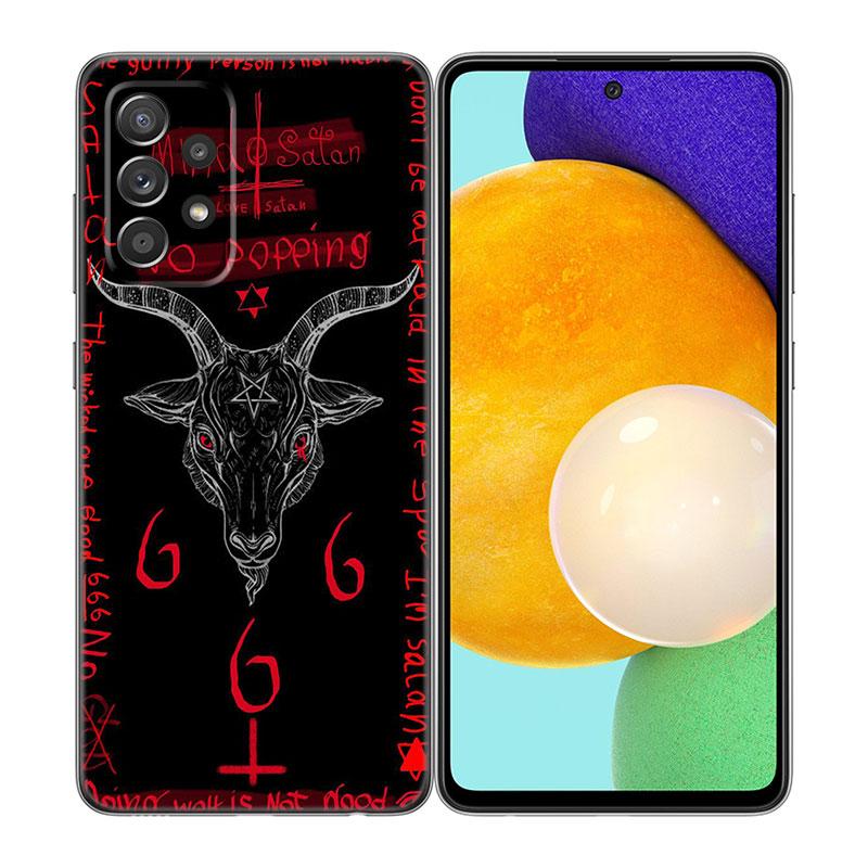 Démonický Satanský Strašidelný Lebkový Kryt Pro Samsung A21 A30 A50 A52 S A13 A14 A22 A23 A32 A53 A73 5G A11 A12 A31 A33 A51 A70 A71 A72