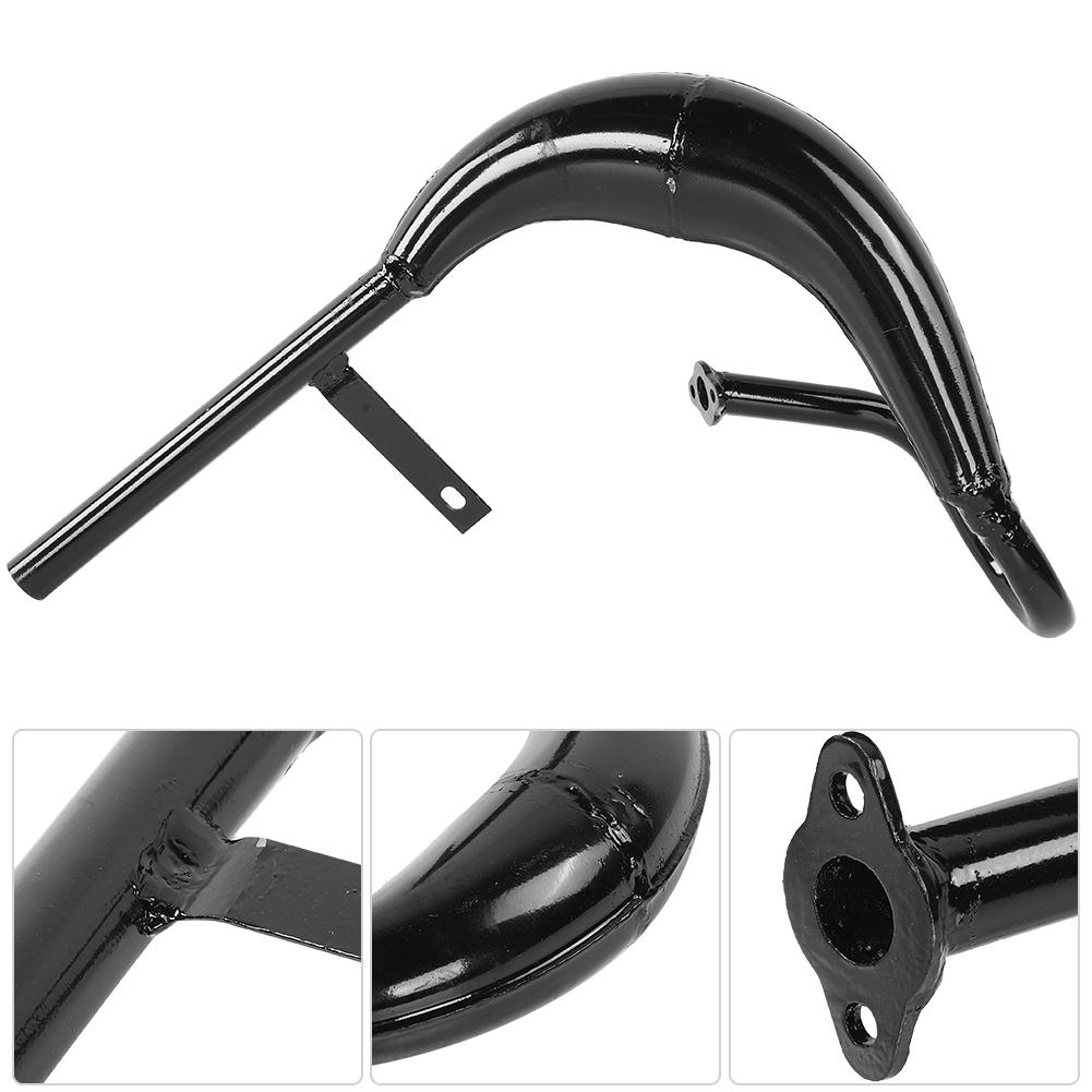 Stainless Steel Muffler Exhaust Pipe Accessory for 50CC 60CC 80CC Two Stroke Engine(black )