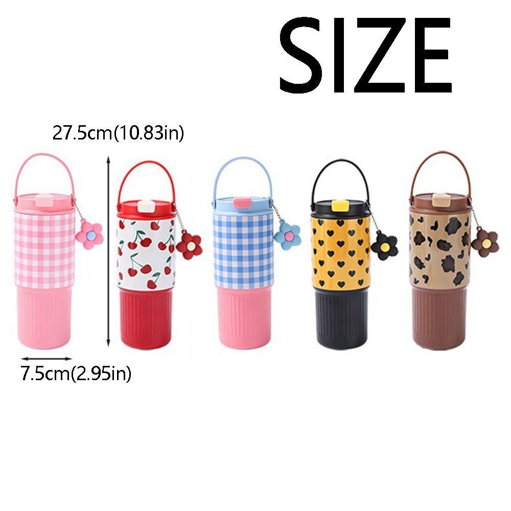 Portable Outdoor Insulated Mug Creative Coffee Tumbler with Handle Drinking Straw Cup  Kitchenware