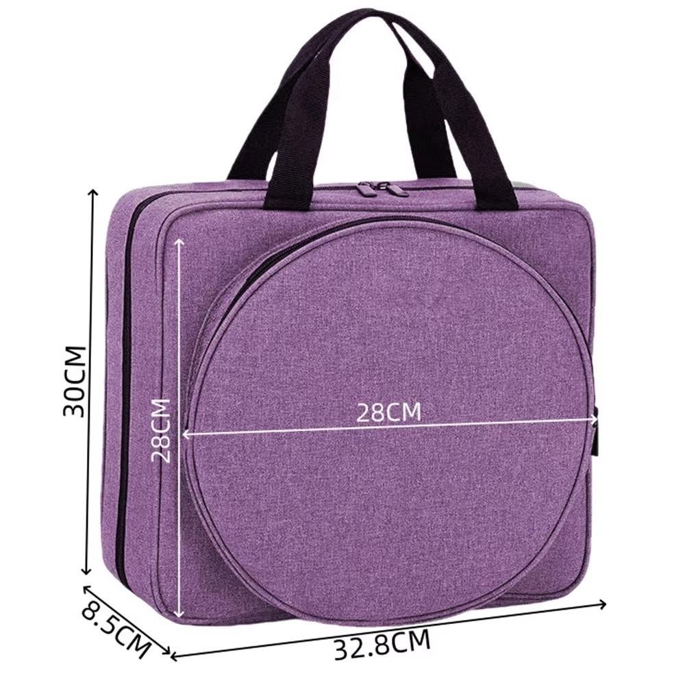 Oxford Sewing Kit Bag Multiple Pockets Large Capacity Storage Tote Bag Square Embroidery Project Bag Embroidery Supplies