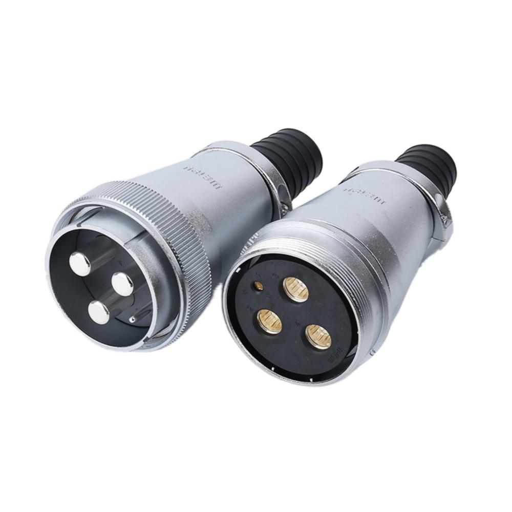 WEIPU WS55 TQ/ZQ M55 Waterproof Automotive Wire Connector Panel Mount 4 7 40 53 61 Pin 50A 150 Amp Electrical Power Connectors