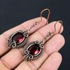Garnet Gemstone Handmade Pure Copper Wire Wrapped Amazing Jewelry Earring