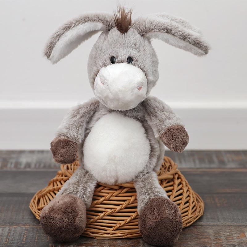 Four-Leaf Clover Long-Eared Donkey Plush Toy - Girls' Comfort Gift