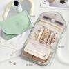 Popular Foldable Jewelry Case Roll Travel Organizer Portable for Journey Earrings Rings Diamond Necklaces Brooches Storage Bag
