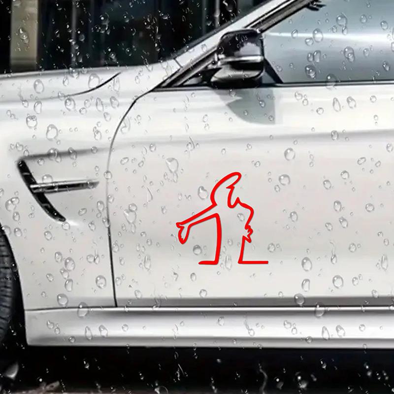 Creative Action Pose Design Vinyl Stickers Waterproof Pvc Cars Motorcycles Decorations Reflective Strong Adhesive Decals