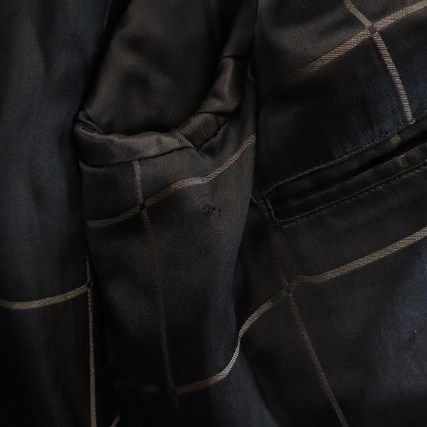 N.HOOLYWOOD check wool blend Stainless collar coat 36 Black series Men's Used