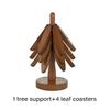 3/4/5PCS Tree Design Stand Bamboo Wooden Trivets Decorative Anti Scald Heat Resistant Table Mat Coaster Wood Placemats Pot