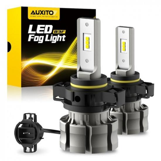 AUXITO CANBUS 2504 5202 LED Fog Light Bulbs 6500K White Extremely Bright B3F EOA