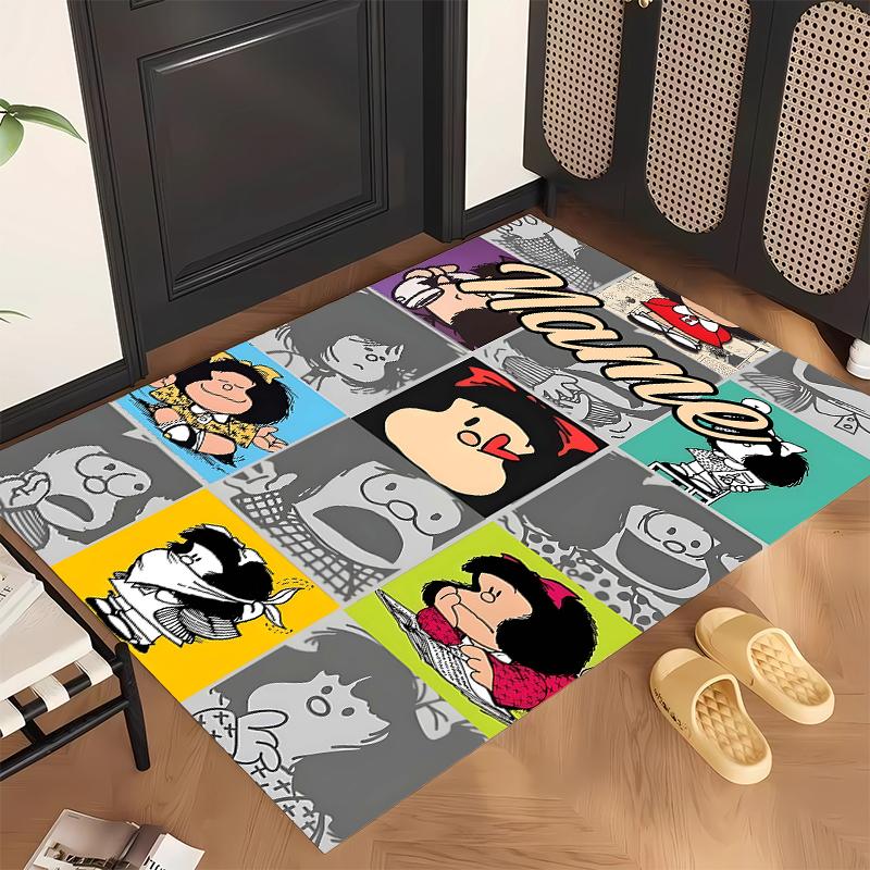 Mafalda (5) Personalized Name Office Carpet Stylish Decor for Living Room Bedroom Kitchen