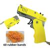 Foldable Continuous Launch Rubber Circle Model Gun Alloy Children Keychain Toy