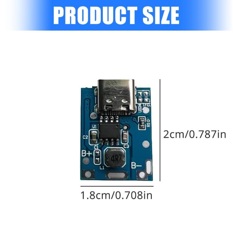 5Pieces 5VBoost Steps Up Power Supply Module Converters Module for Lithiums Battery Charging with USB Micros Port