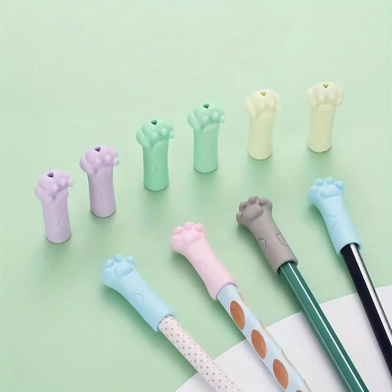 30/50pcs Cat Paw Eraser with Writing Stand,Soft Rubber Pencil Case Cover Perfect Gift for Back-to-School Office,Home,Party Favor