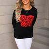 Ladies' Fashionable Heart-shaped Sweater, Loose And Versatile Valentine's Day Knitted Pullover Sweater