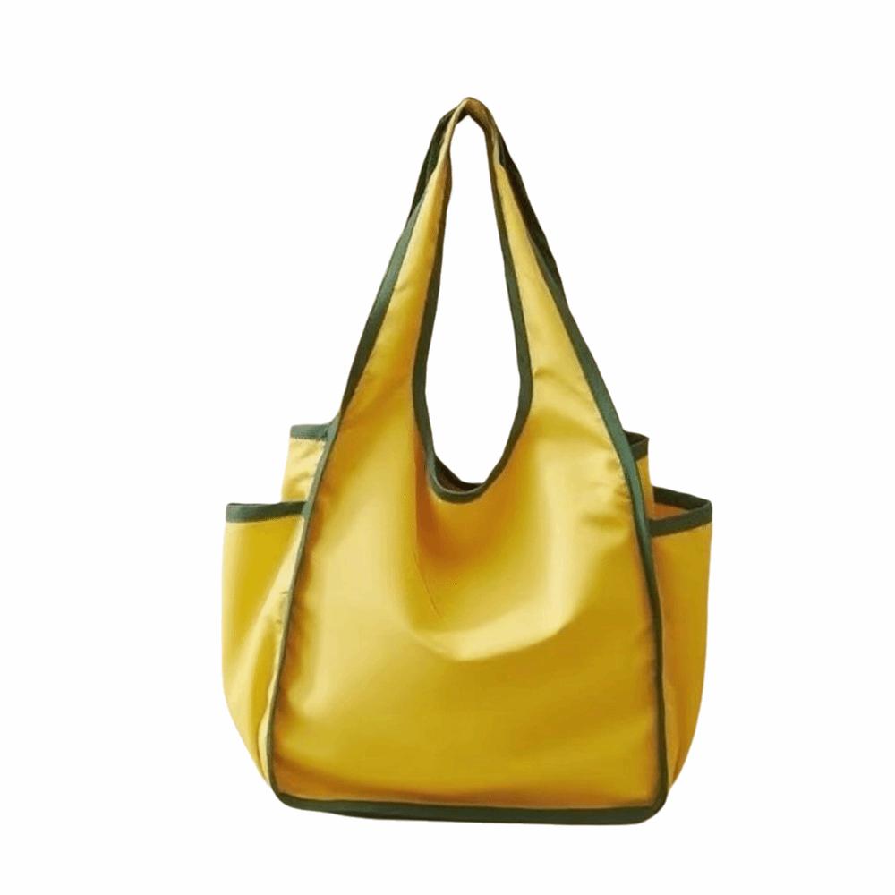 Large Capacity Tote Bag Foldable Eco-Friendly Bag Retro Shopping Bag Portable Use