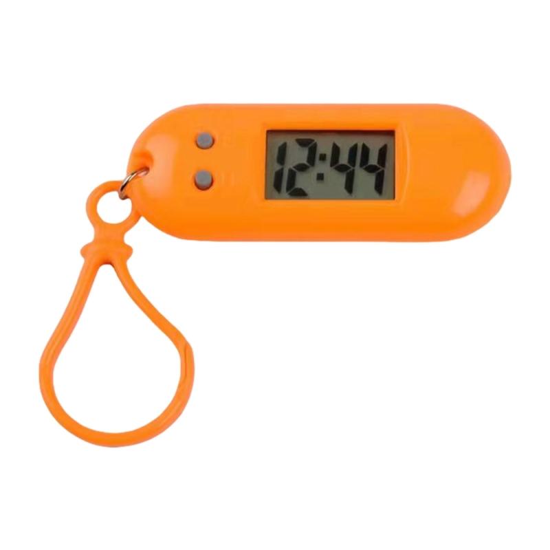 Sportliche LED Digitaler Schlüsselanhänger Taschenuhr Miniaturuhr für Studenten und Kinder Praktisches Reisezubehör für Rucksack