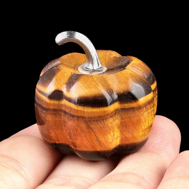 30mm Natural Crystal Pumpkin Decoration for Halloween & Thanksgiving - Large Qty Discount