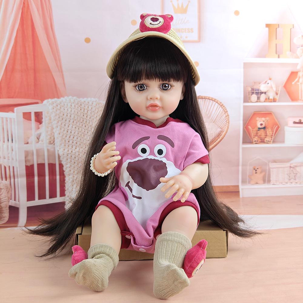 55cm Weiche Gummi-Babypuppe - Singt, Sitzt, Liegt - Perfektes Kindertagsgeschenk