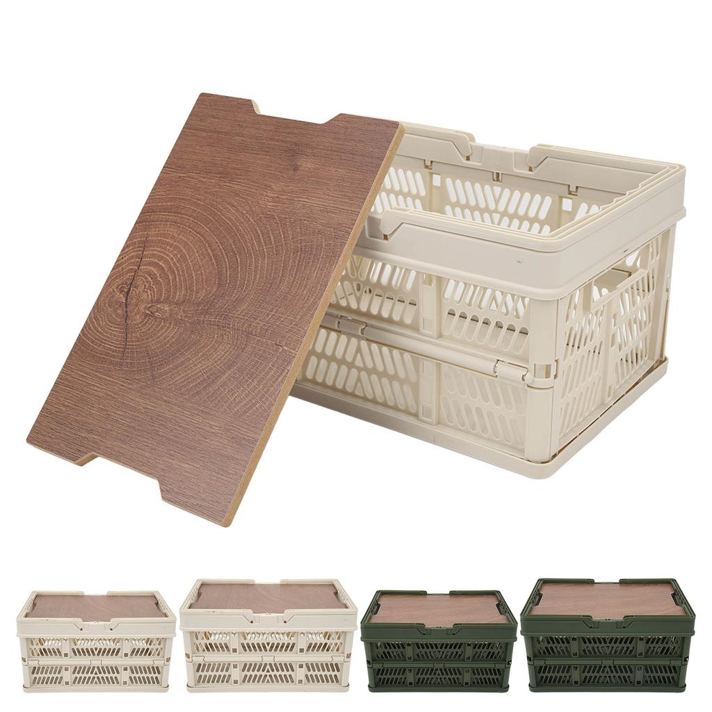 Outdoor Camping Picnic Basket Foldable Large Capacity Multifunction Handheld Camping Storage Basket Picnics Storage Box