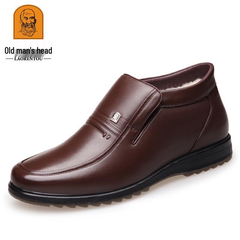 

Мужские шерстяные высокие ботинки в стиле business casual для пожилых людей, большие размеры, модель 21602 43