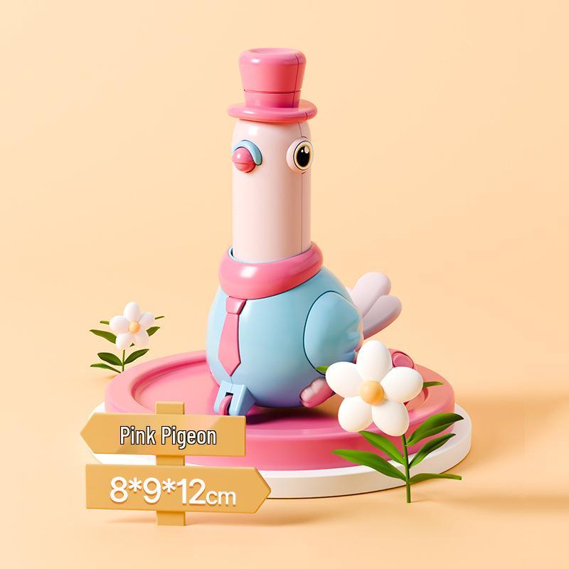 Press & Swing Pigeon: Baby Crawling & Head Lifting Training Puzzle Toy - Birthday Gift