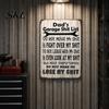 Funny Workshop Signs for Dad Garage Shit List, Tinplate Metal Sign, Man Cave Wall Decor Garage, Men Workshop, Home Bar, Retro Handyman Gift