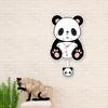 Panda Pendulum Wall Clock As a Ornament, Ideal for Indoor and Playrooms