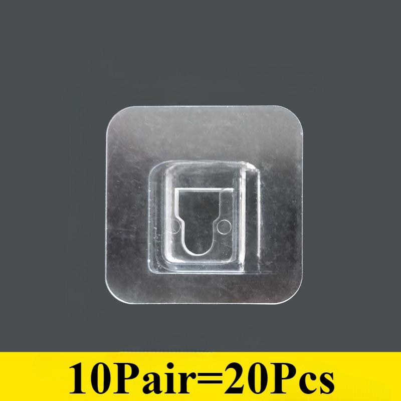 Selbstklebende Wandhaken, transparent, doppelseitig, Haken für Küche, Badezimmer, Aufbewahrung, Kleiderbügel, Stecker, Saugnapfhalter, Home Organizer