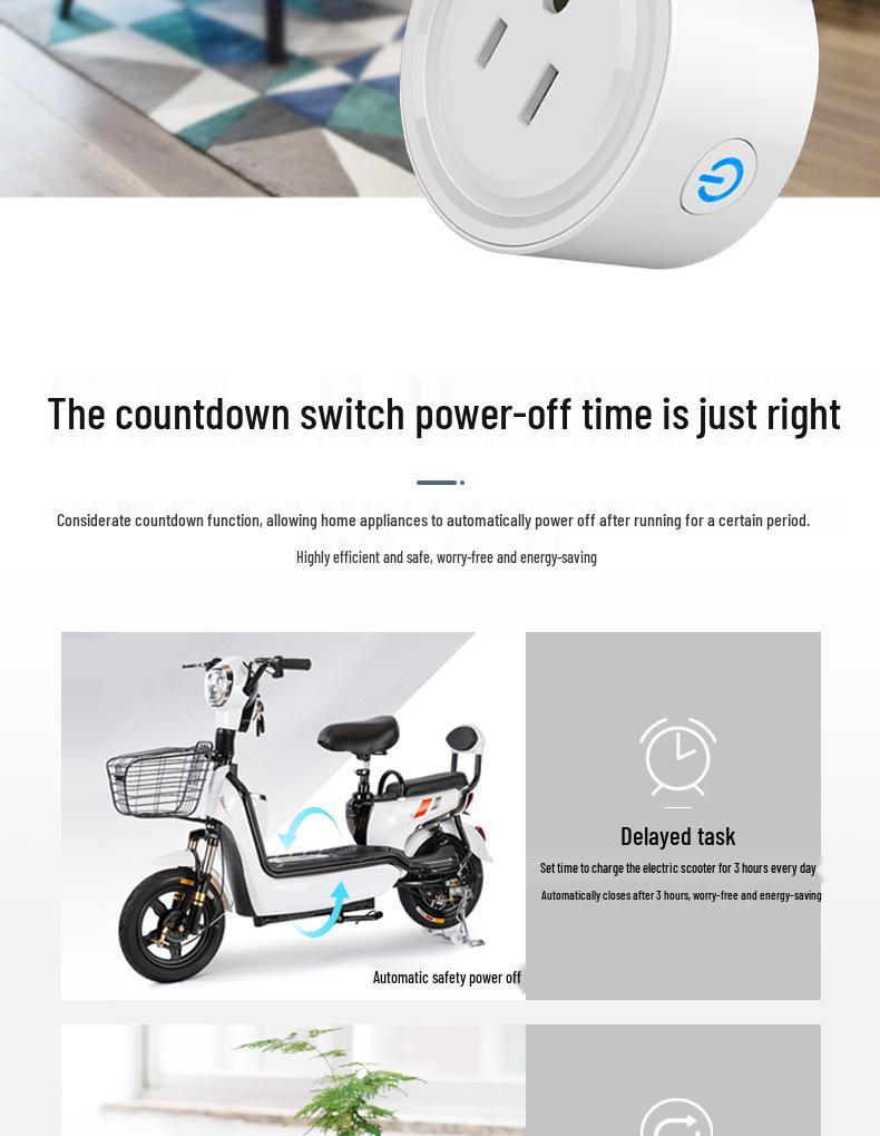 Graffiti Siri-Enabled Smart WiFi Plug with Timer and Remote Control (US Standard, HomeKit Compatible).