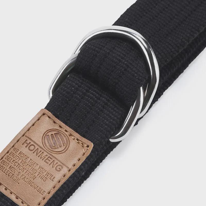 Korean Style Unisex Canvas Belt: 19 Colors, Double Ring Buckle, Casual & Business Design