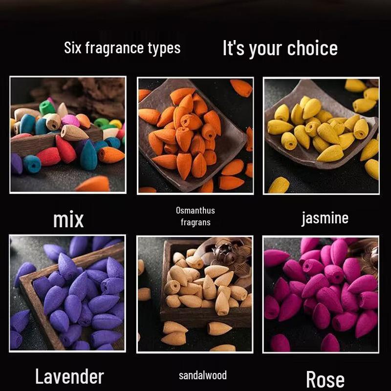 

Креативные благовонные конусы с обратным потоком из сандала и агарового дерева для использования в помещении