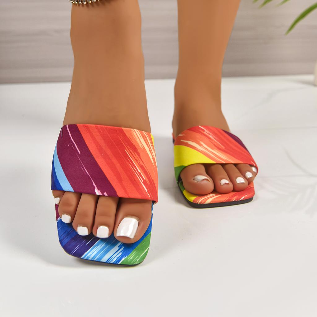 Fashion 2025Summer New Style Women's Designer Brand Open Toe Flat Slippers Woven Comfortable Women's Shoes Casual Slippers Women's Shoes