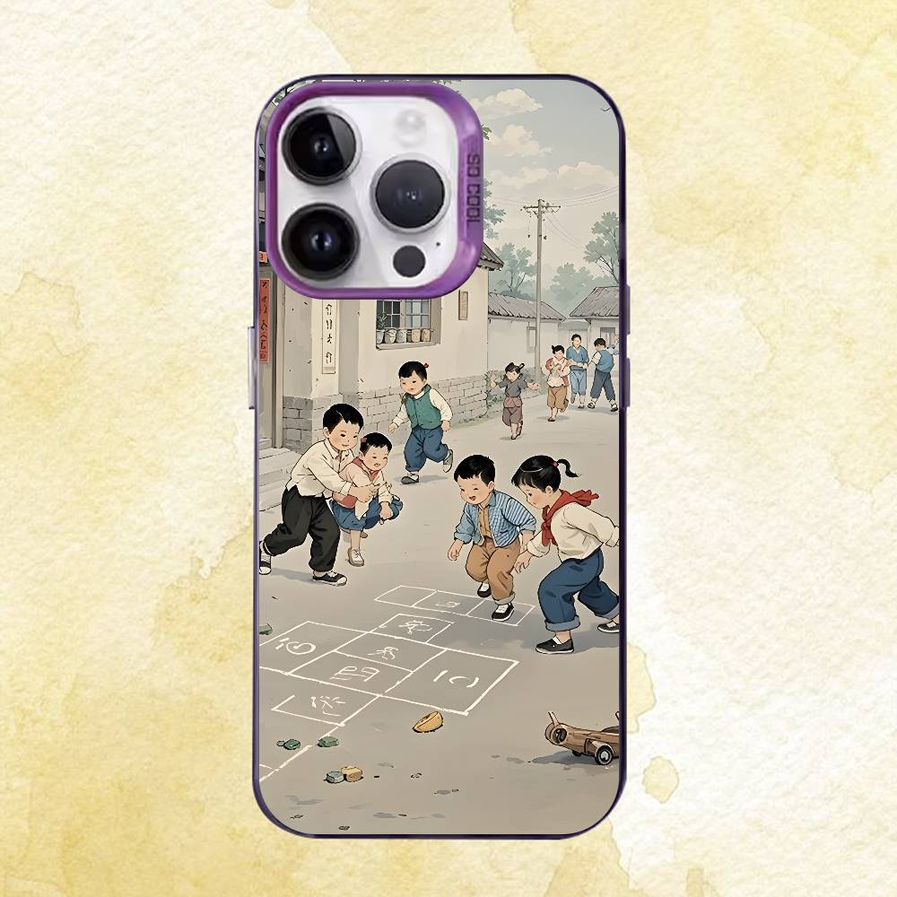 Cute Leisurely Children Case iPhone 17 16e 16 15 14 13 12 11 Pro Max X XS Air Plus Back Cover