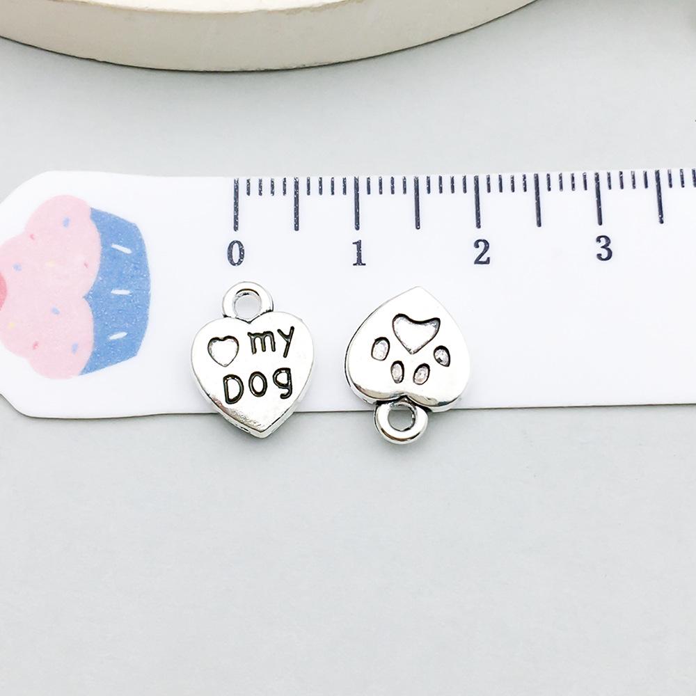 Set di 100 Ciondoli Gatto Farfalla Luna Argento Antico per Braccialetti e Collane Fai da Te