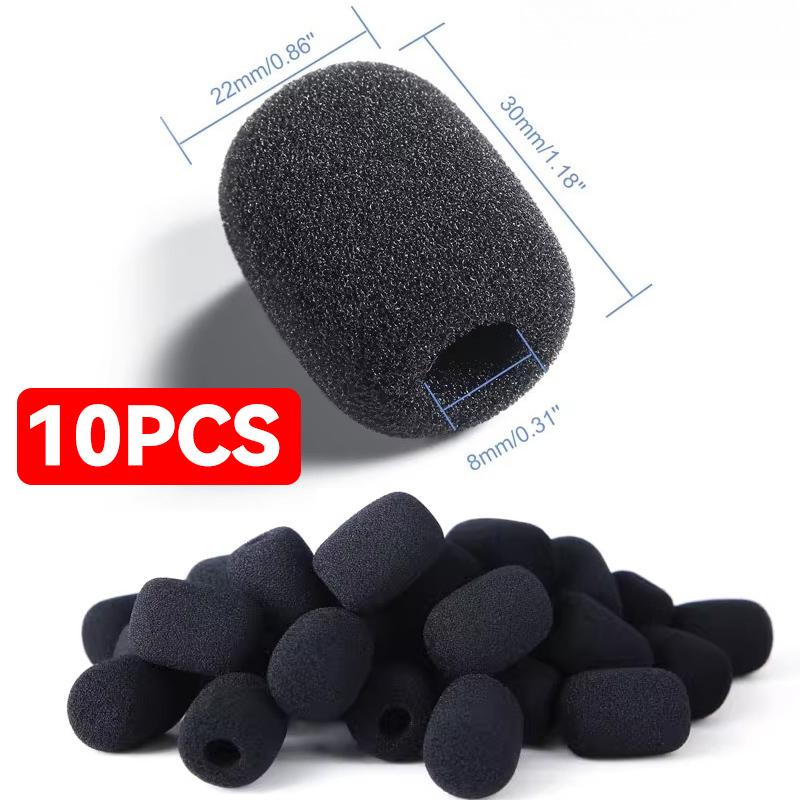 

10-100Pcs Universal Headset Microphone Covers Foam Protective Cap for Lapel Headsets Mic Windscreen Replacement Sponge Covers