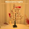 Christmas Cardinal Tree with Lights Light Up Holiday Atmosphere Decor Easy Assembly for Yard Pathway Garden Xmas Party Decoratio