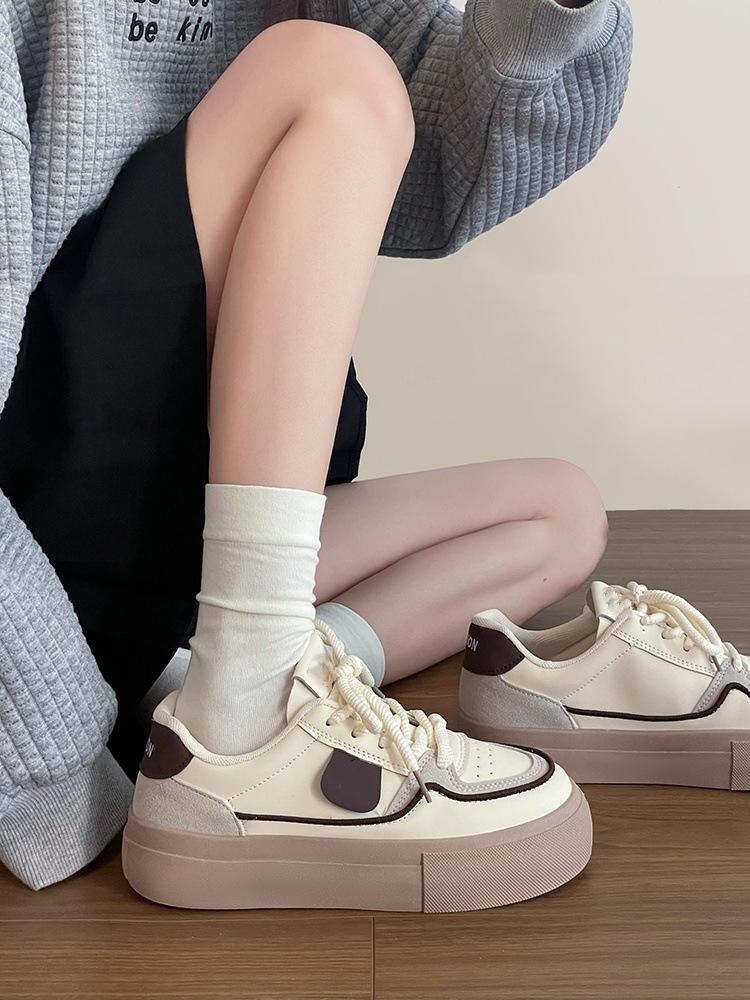 Muffin platform Forrest Gump training shoes women's autumn new versatile retro niche casual board shoes