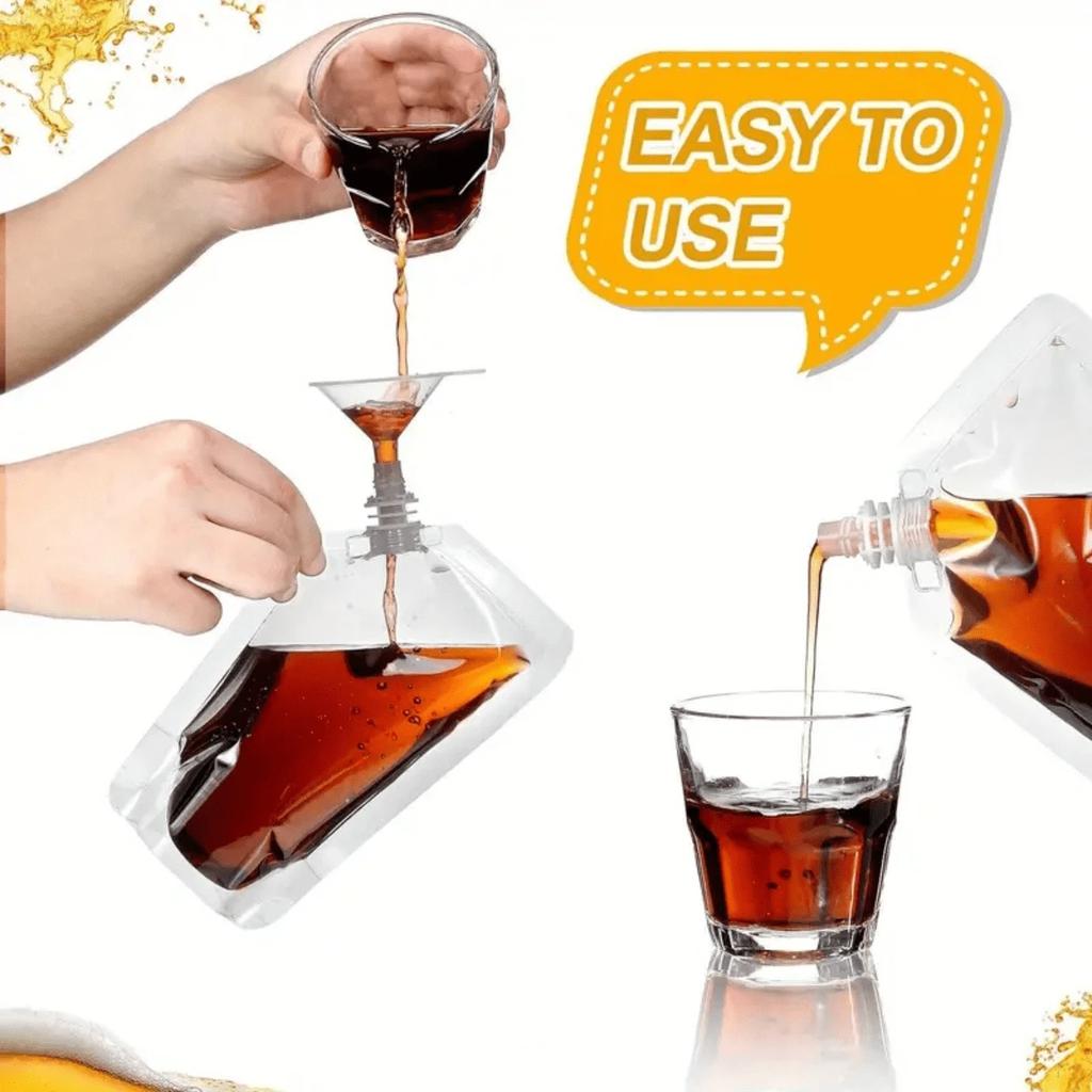 20/40Pcs Drinking Pouch Bags Portable Plastic Transparent Drink Bag for Milk Tea Beverage Juice Liquid Storage Party Drinkware