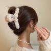 Teddy Hair Extra Large Grab Clip Back Head Temperament Shark Clip Internet Celebrity Cute Plush Headgear Hair Grab Hair Accessories