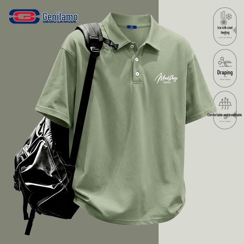 GENIOLAMODE Men s Quick-Dry Anti-Bacterial Polo Shirt XL