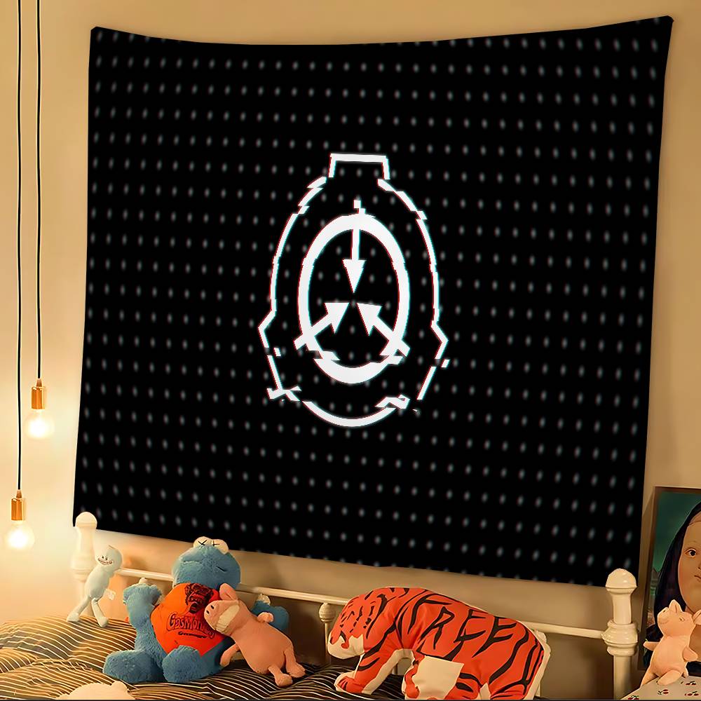Popular Scp F-Foundation Game Foundation Cartoon Tapestry Art Science Fiction Room Home Decor Wall Hanging Home Decor