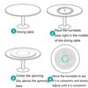 Quiet Aluminum Table Turntable Rust Resistant DIY Rotating Platform  Kitchen