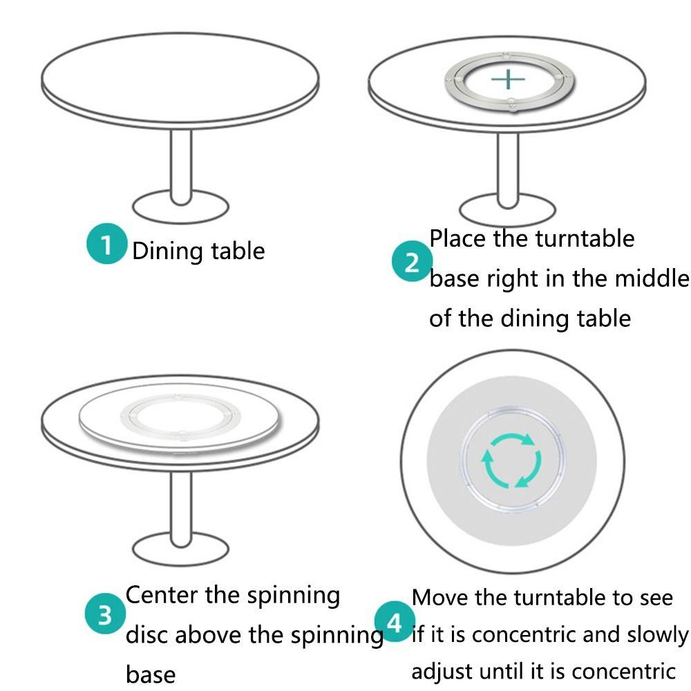 Quiet Aluminum Table Turntable Rust Resistant DIY Rotating Platform  Kitchen