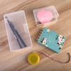 Transparent Rectangular Plastic Storage Box Organizer Stickers Box Desktop Container Washi Tape Stickers Box Art Case Stationery