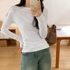 2025 New Slimming Round Neck Long-Sleeve Top for Women