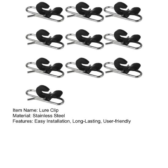 10Pcs Fishing Power Clips Stainless Steel Quick Change Lure Clip Fishing Snap Connector for Freshwater Saltwater