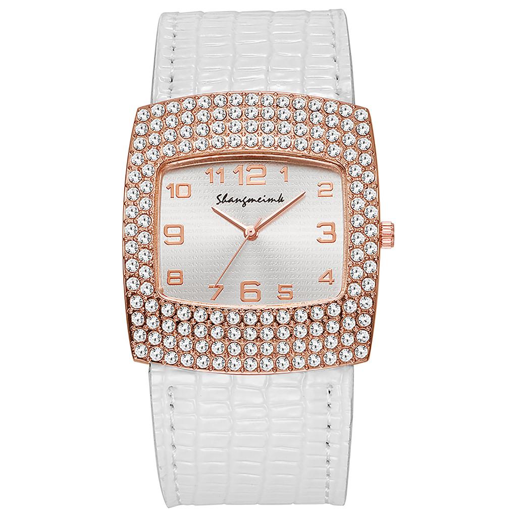 Snake Belt Diamond Women'S Watch Square Full Diamond Quartz Watch Women'S Watch